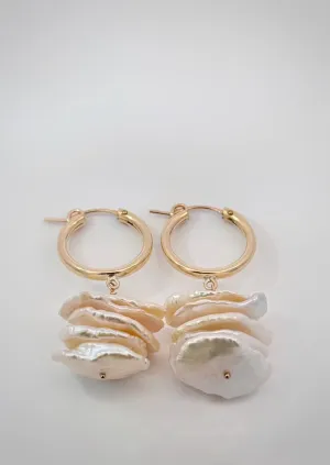 Bella Pearl Hoops
