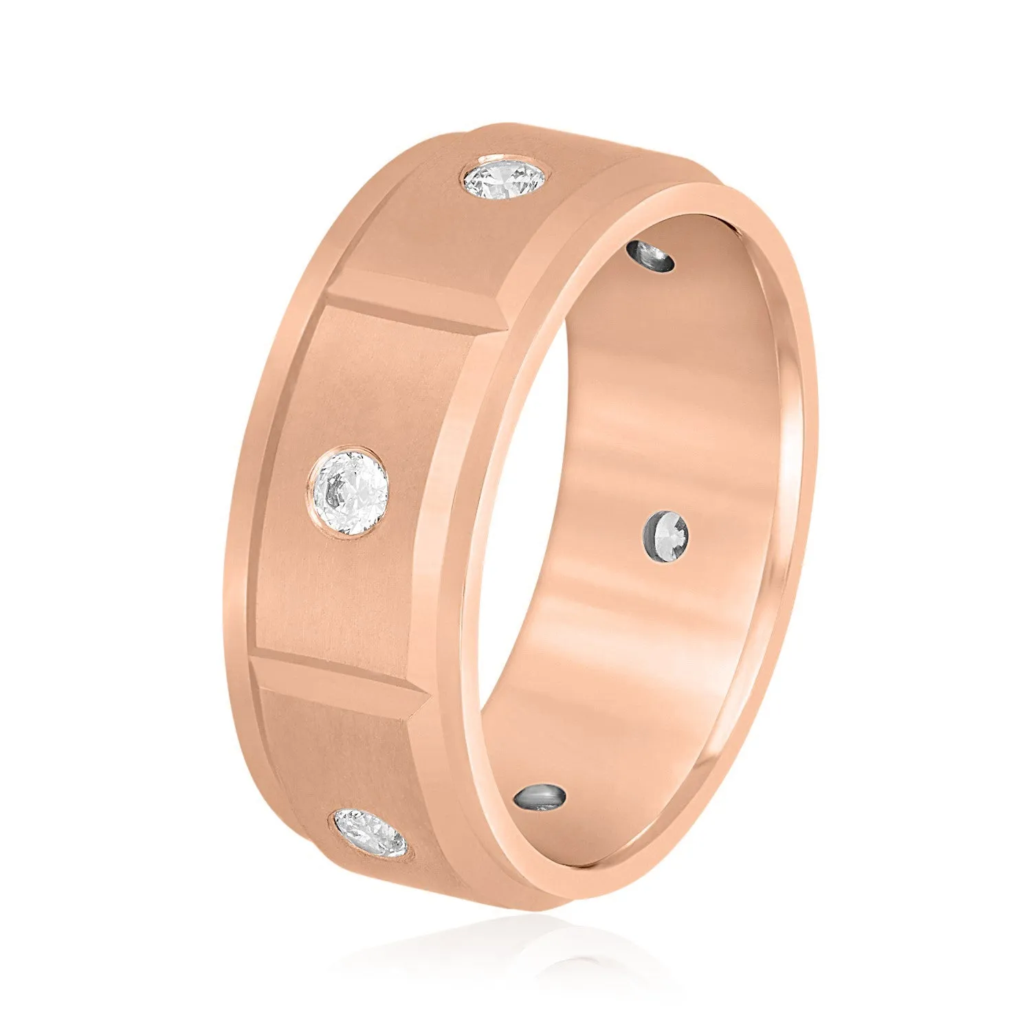 Bezel Set Diamond Men's Band