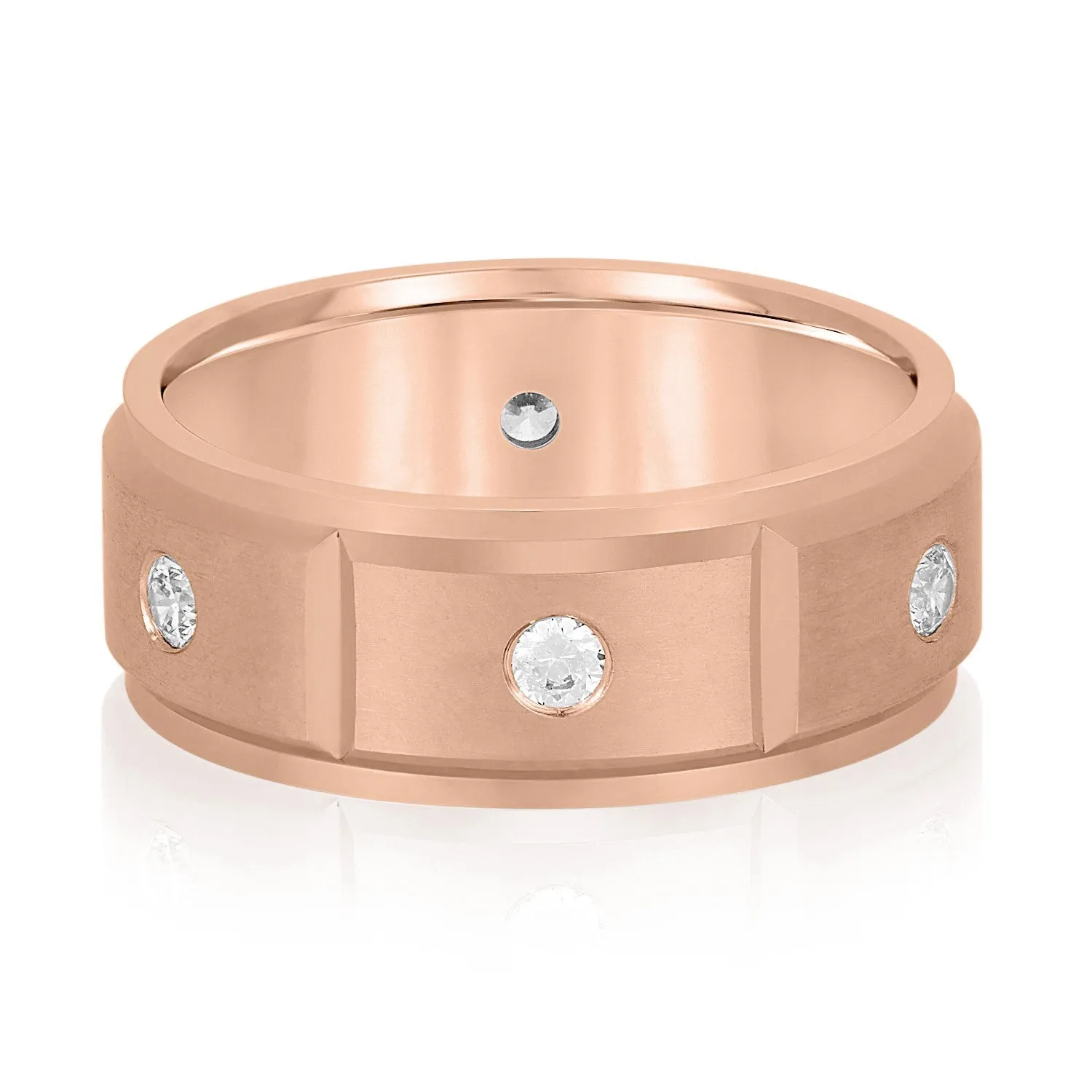 Bezel Set Diamond Men's Band