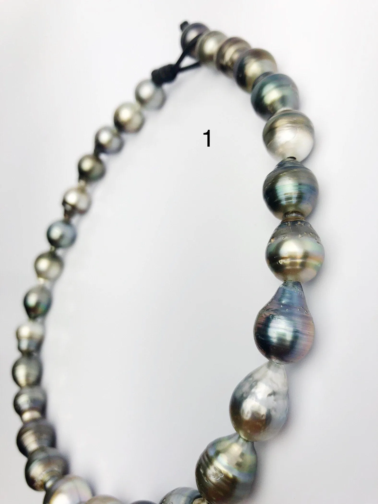 BIG 17mm Tahitian Pearl Necklace on Leather 12 - 17mm (281)