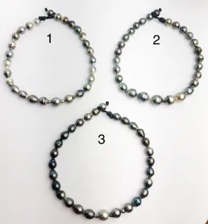 BIG 17mm Tahitian Pearl Necklace on Leather 12 - 17mm (281)