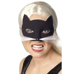 Black Cat Mask with Whiskers