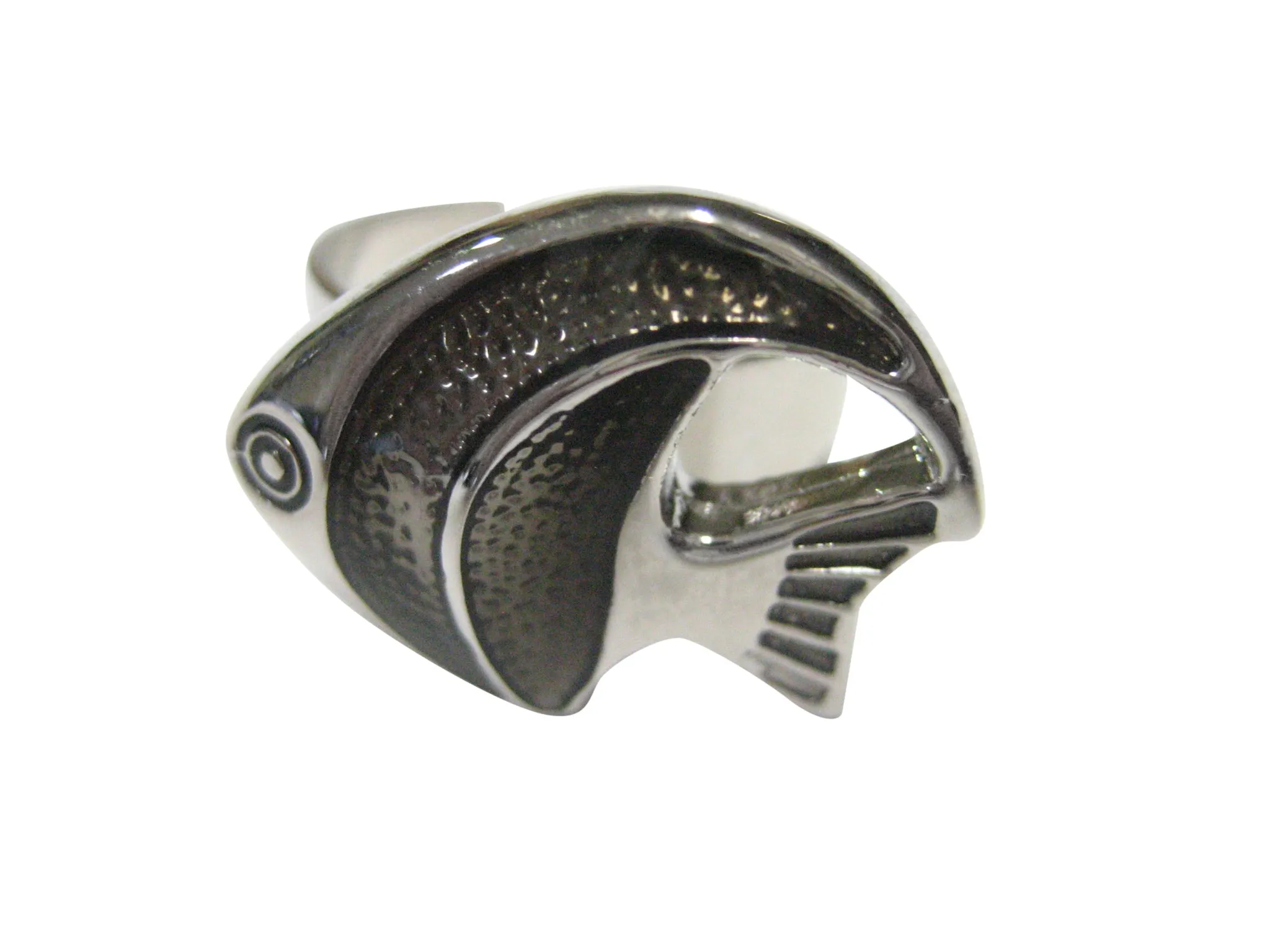 Black Tropical Fish Adjustable Size Fashion Ring