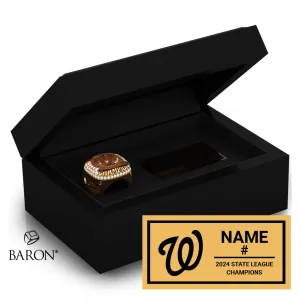 Blacktown Workers Baseball 2024 Championship Black Standard Window Ring Box