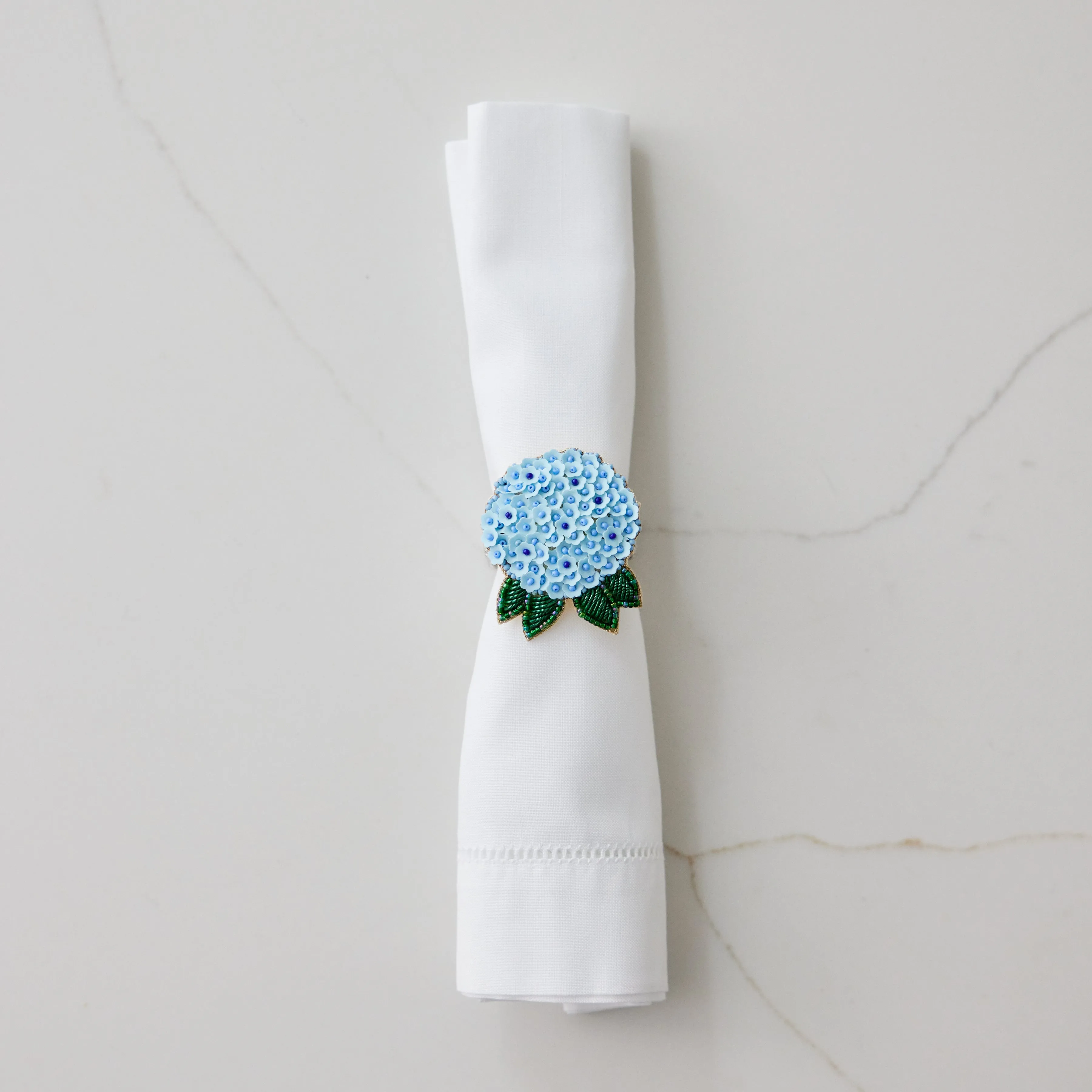 Blue Hydrangea Napkin Ring