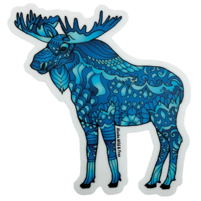 Blue Moose Sticker