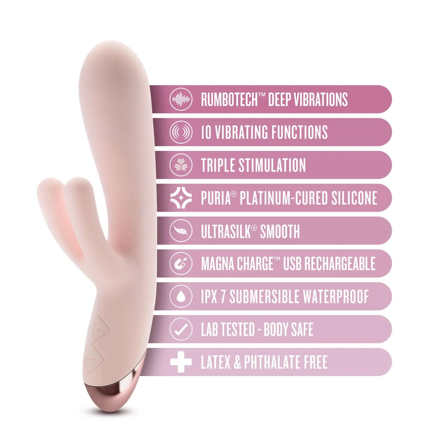Blush - Elora Rabbit Vibrator - Pink