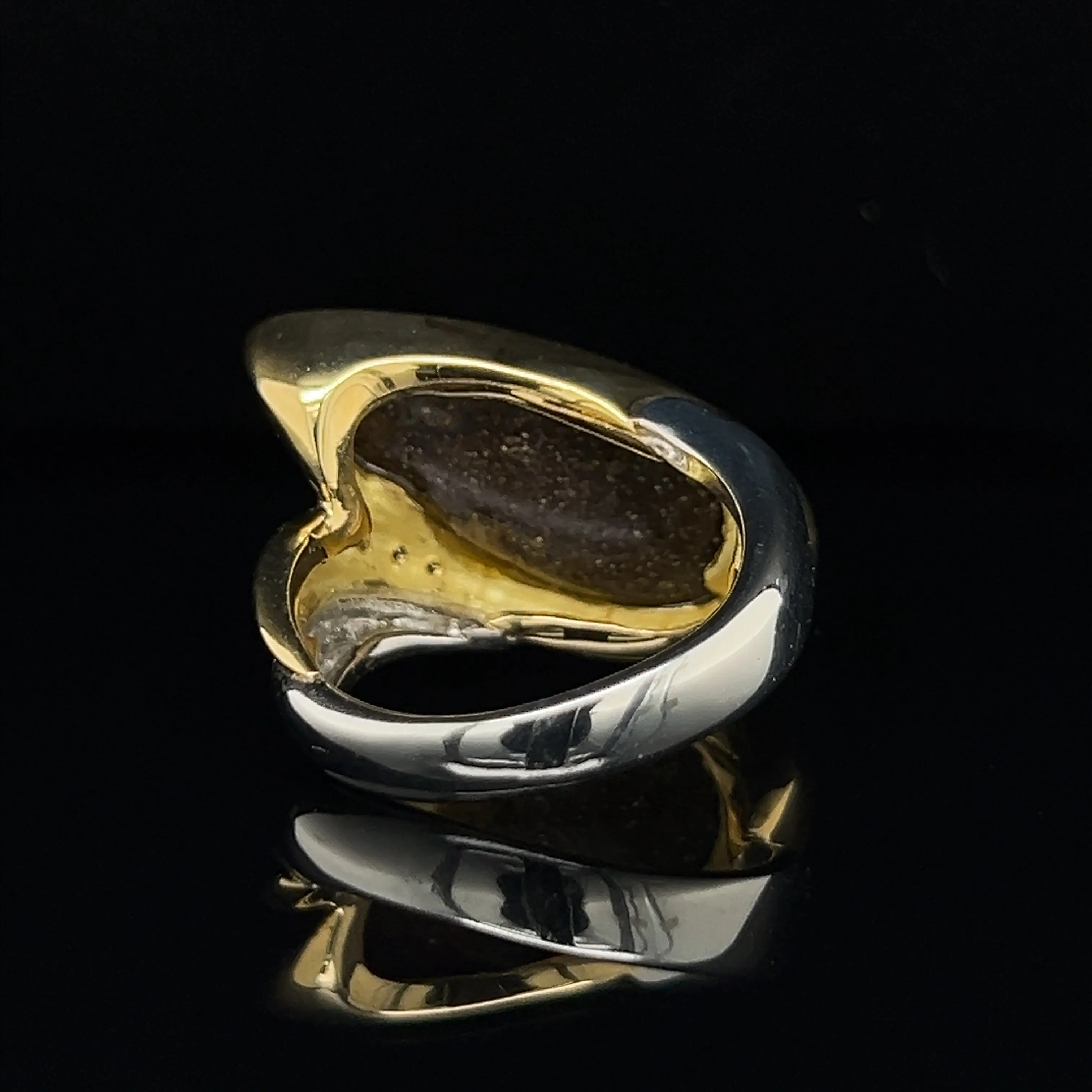 Boulder Opal and Diamond Ring 18k/Platinum
