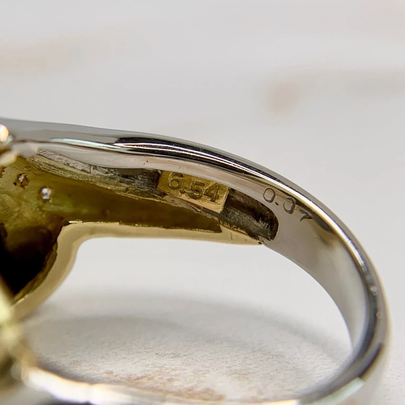 Boulder Opal and Diamond Ring 18k/Platinum