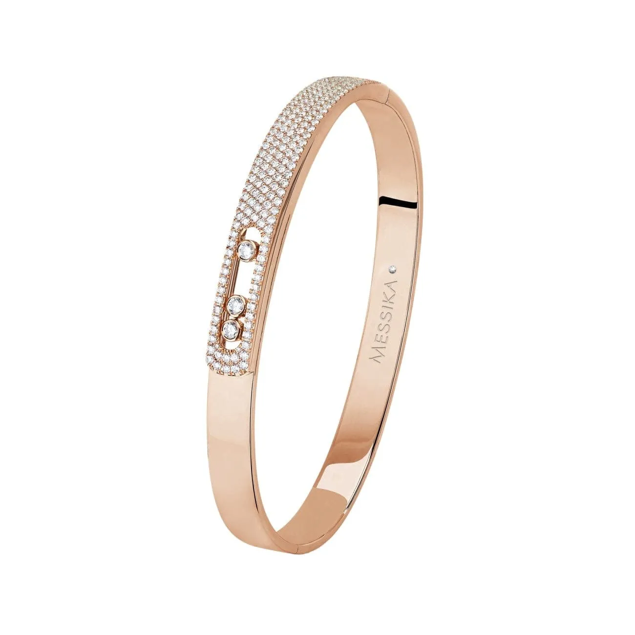 BRACELET DIAMOND ROSE GOLD MOVE NOA PAVÉ BANGLE
