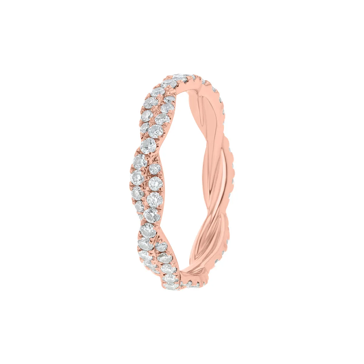 Braided Diamond Eternity Band