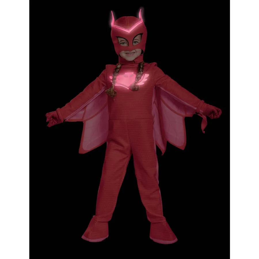 Brand new Disguise PJ Masks Owlette Deluxe Glow in the Dark Costume, Red, Large (4-6x)