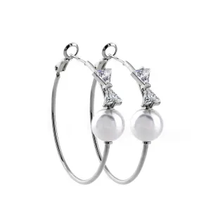 Bridal Bow Earrings Silver