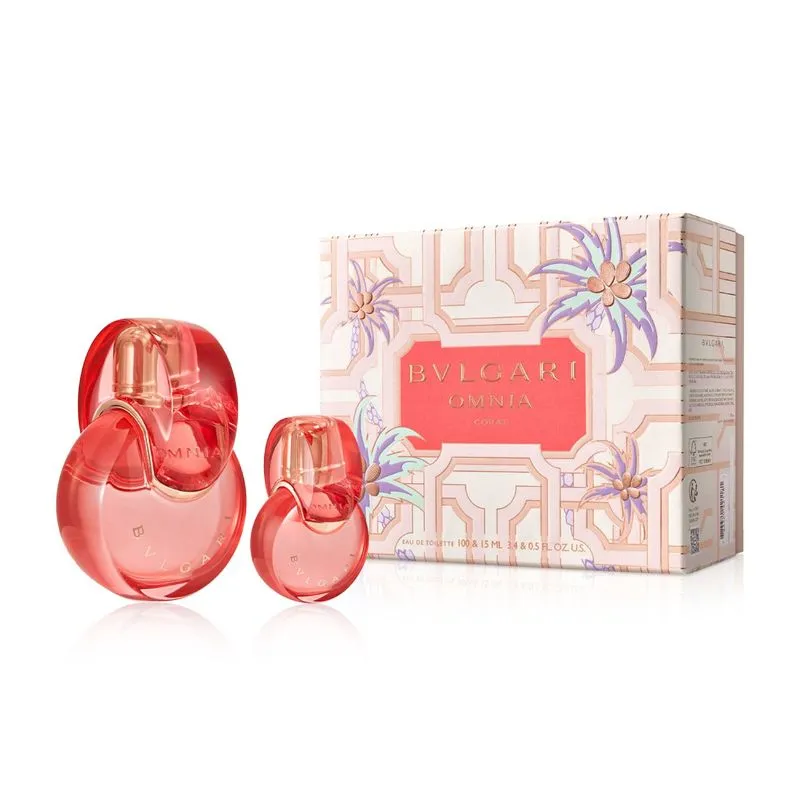 Bvlgari Omnia Coral For Women Set EDT 100ml   EDT 15ml