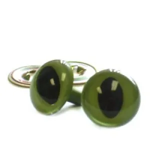 Cat Eyes - 18mm Green - 1 Pair