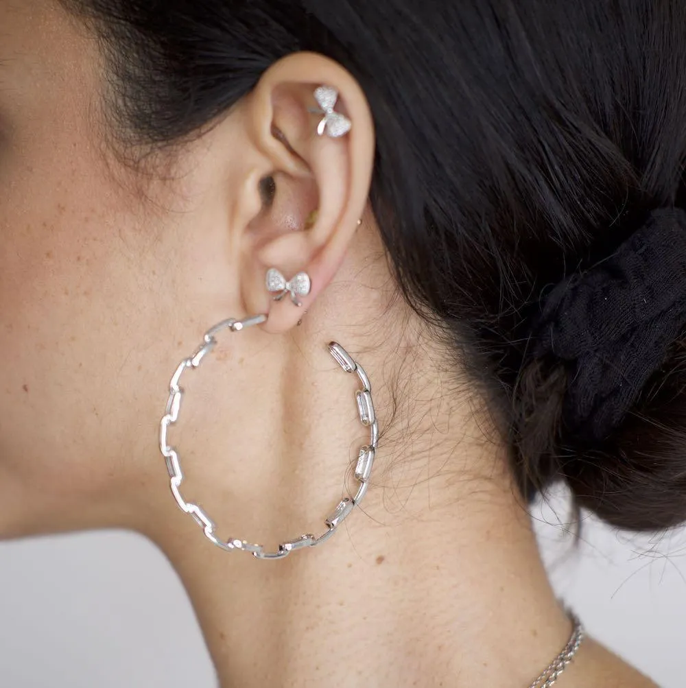 Chain Link Hoops Earring