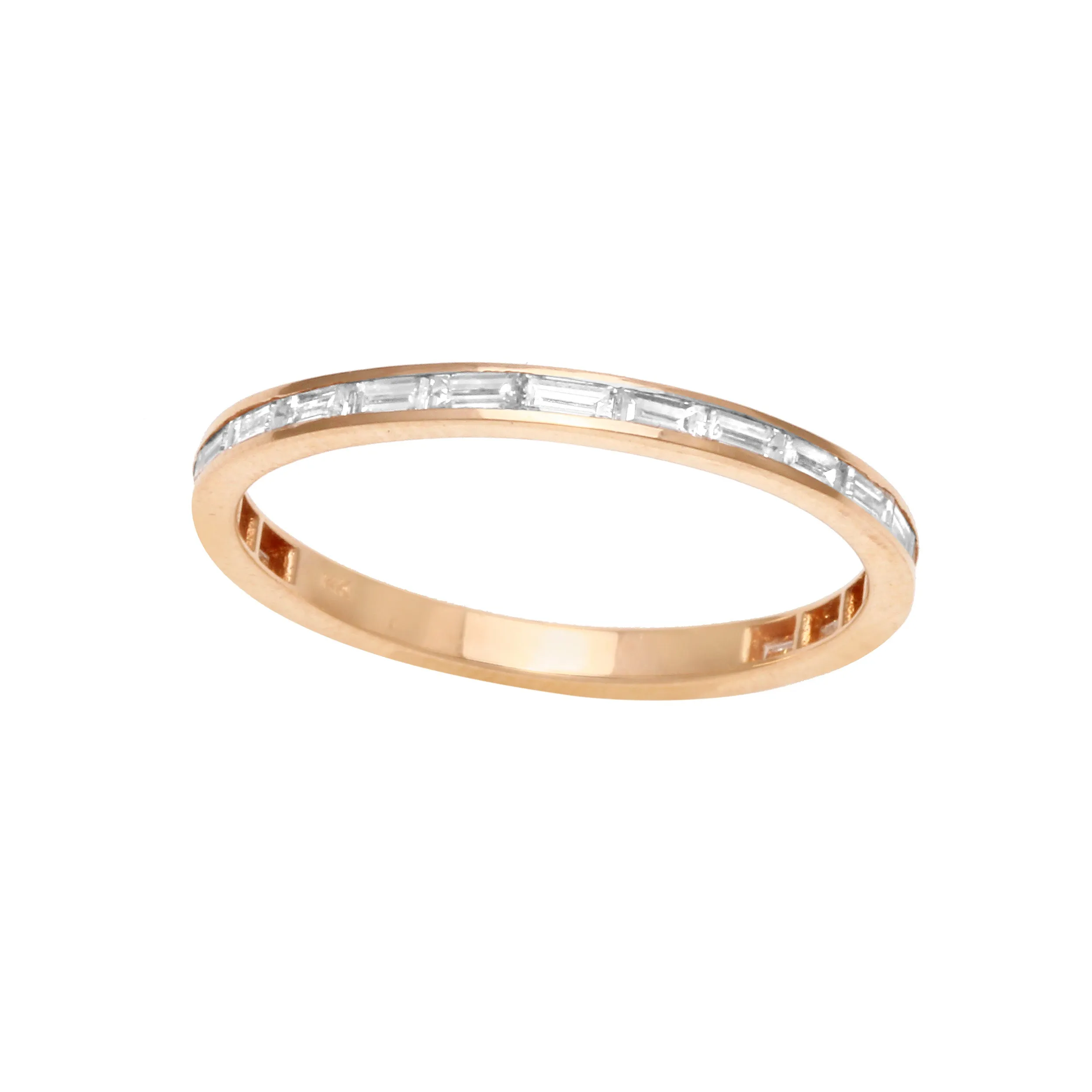 Channel Set Baguette Diamond Wedding Band