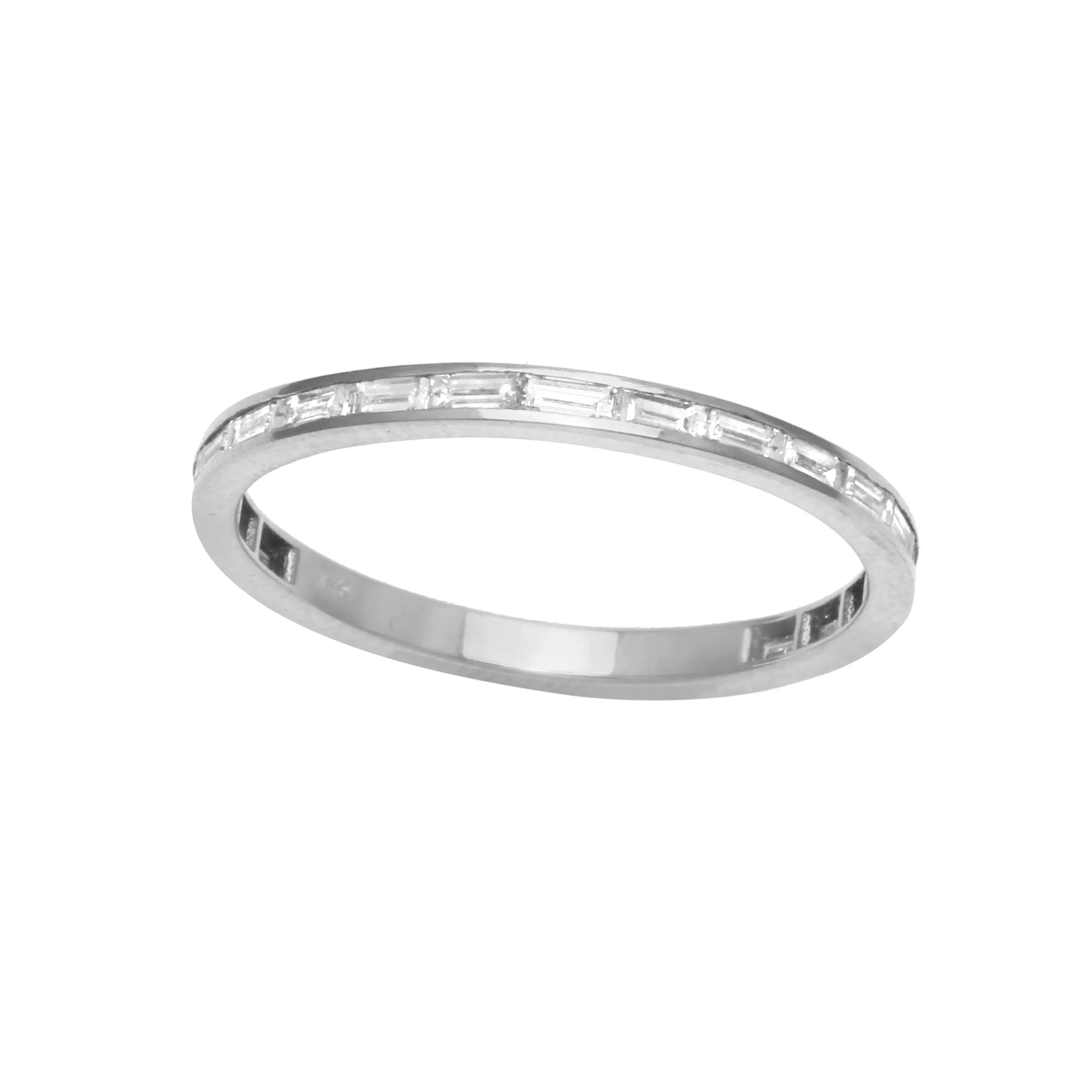 Channel Set Baguette Diamond Wedding Band
