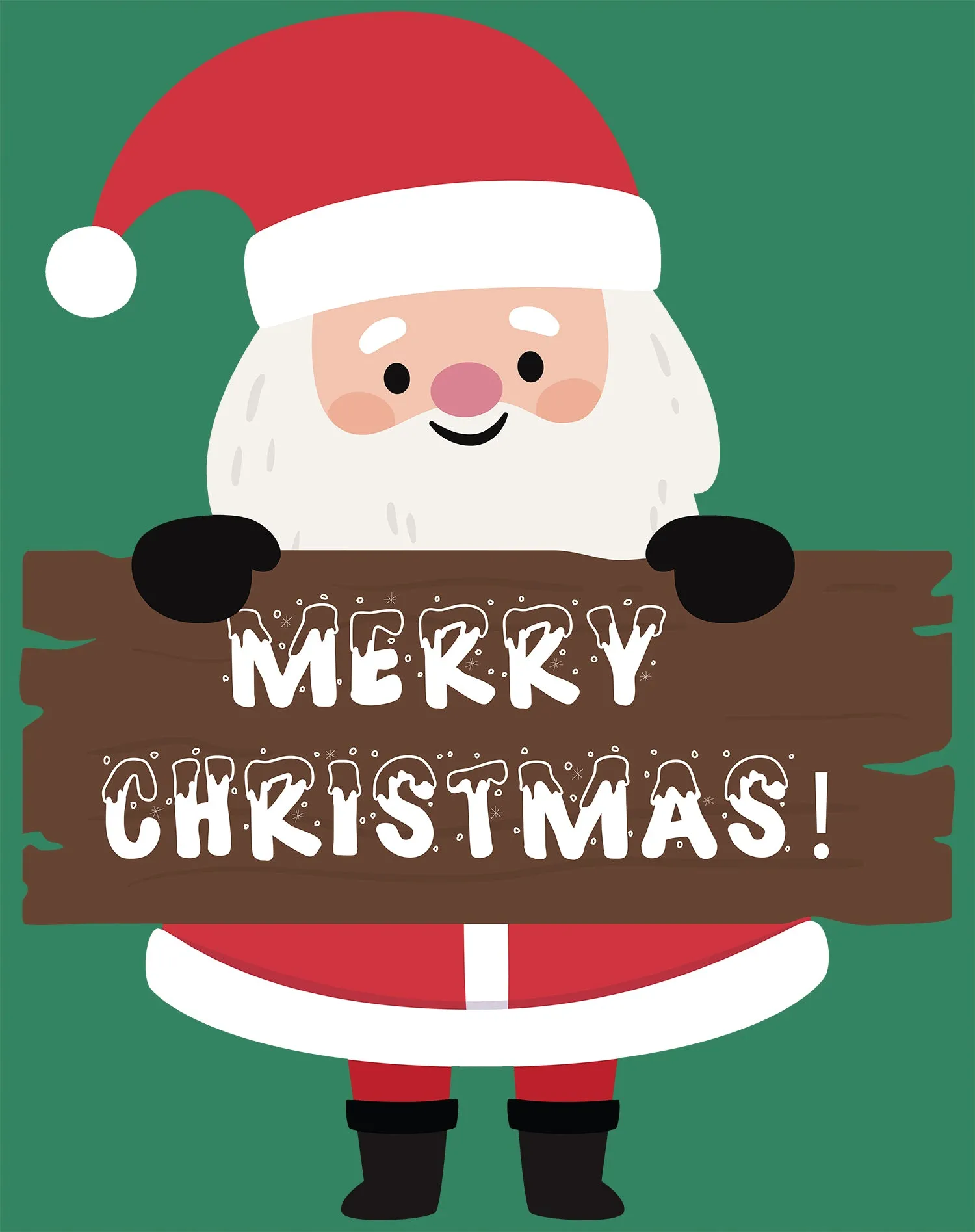 Christmas Santa Merry Xmas Joy Cute Fun Matching Family Men's T-Shirt