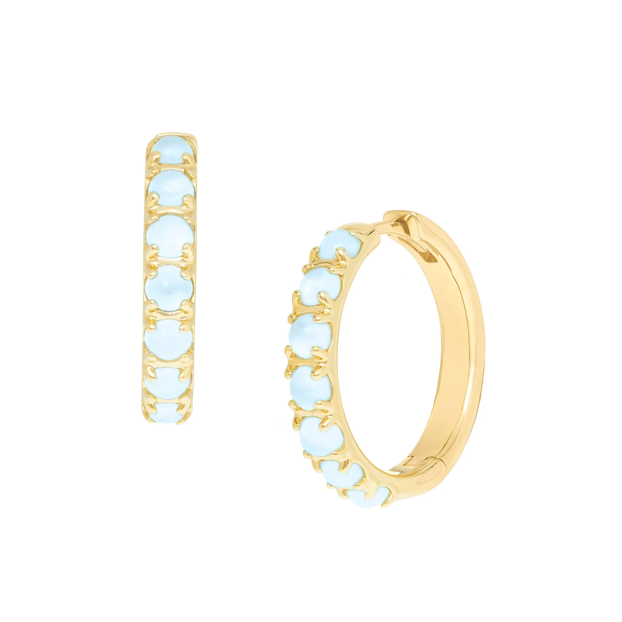 Claire Bezel Hoop Earrings