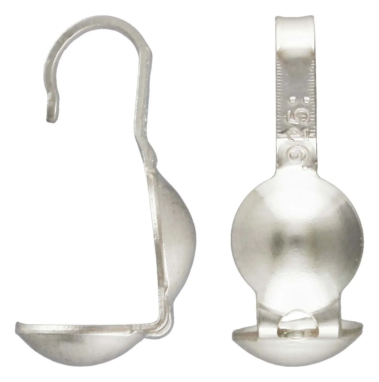 Clamshell Bead Tip (.022" Hole), Sterling Silver. Made in USA #5001180