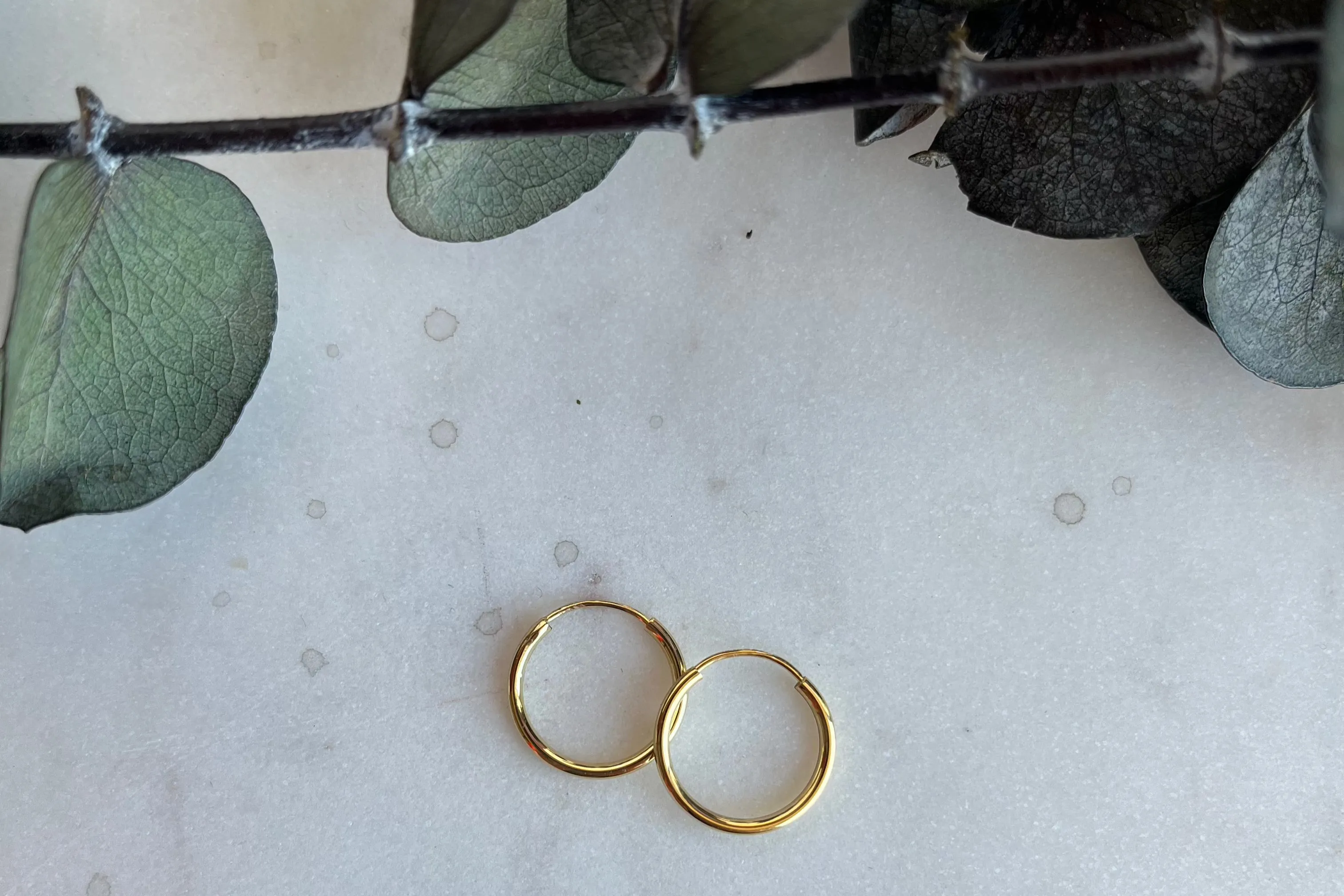 Classic 15mm Yellow Gold Endless Hoops