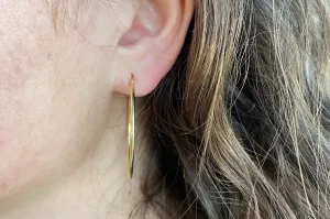 Classic Large Yellow Gold Hoop Earrings