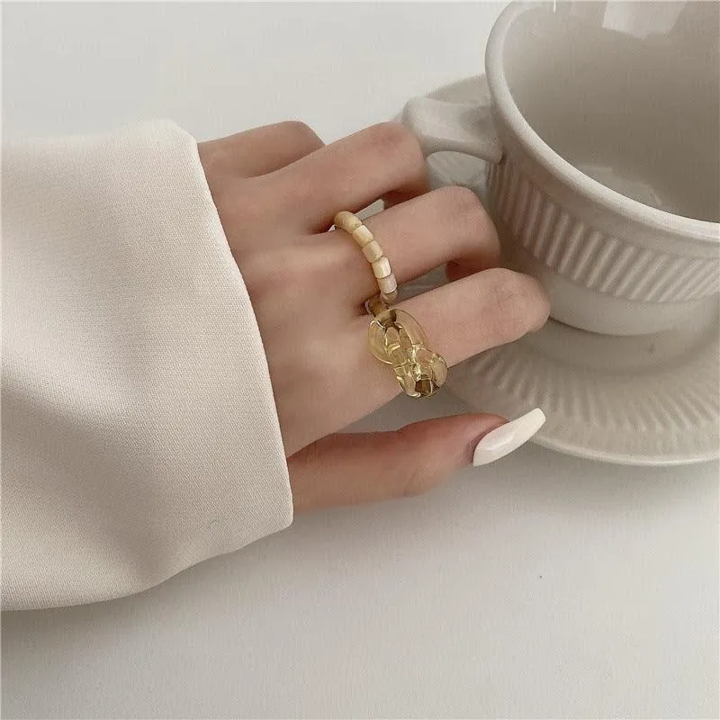 [Clearance] Hard Candy Ring Set (3 Colors)