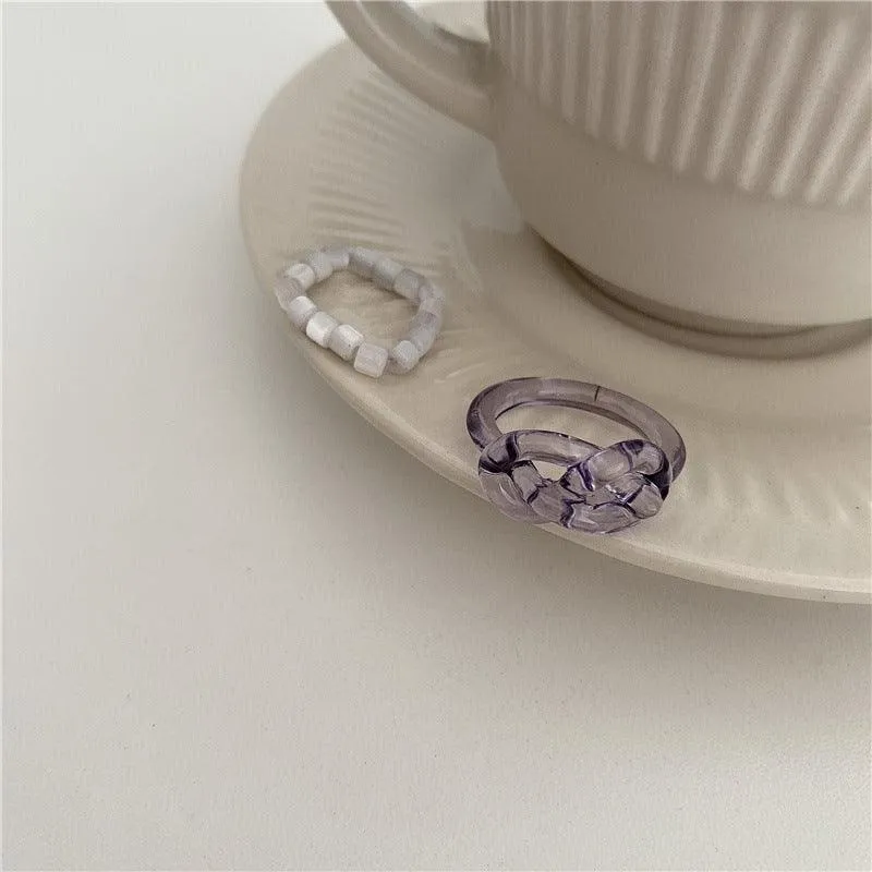 [Clearance] Hard Candy Ring Set (3 Colors)
