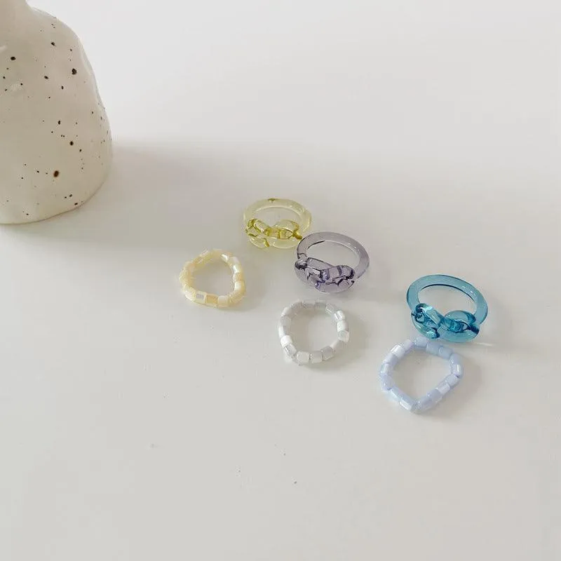 [Clearance] Hard Candy Ring Set (3 Colors)