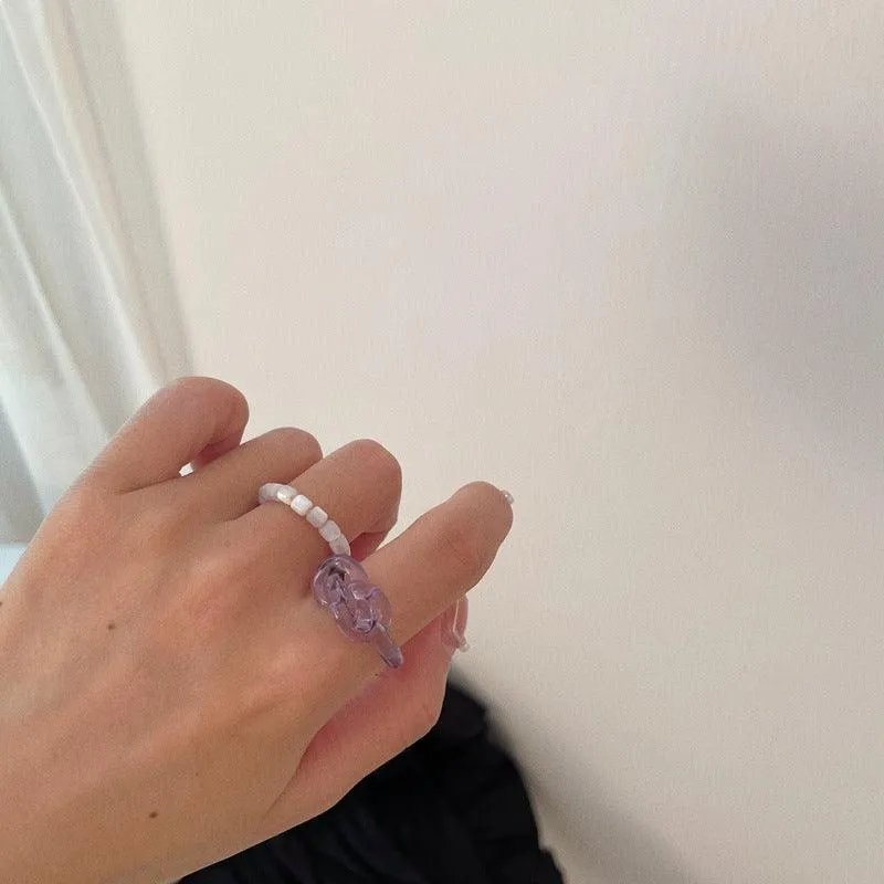 [Clearance] Hard Candy Ring Set (3 Colors)