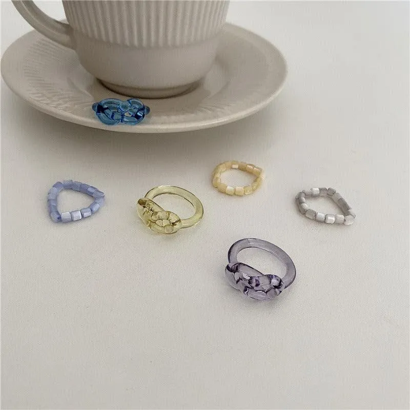 [Clearance] Hard Candy Ring Set (3 Colors)