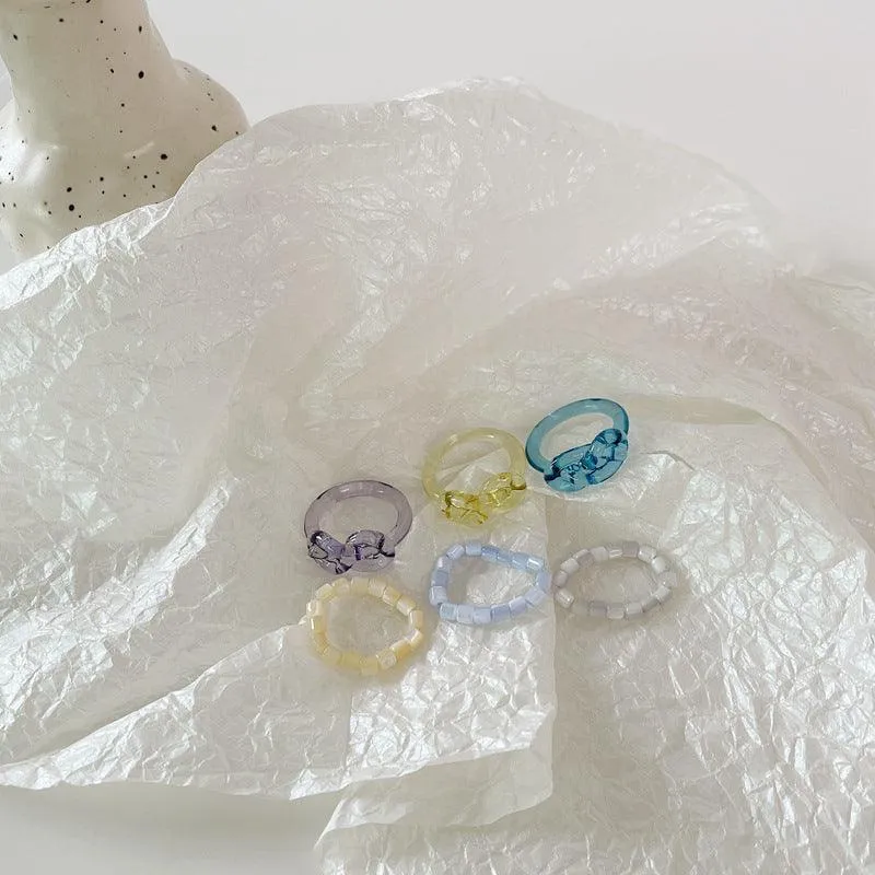 [Clearance] Hard Candy Ring Set (3 Colors)