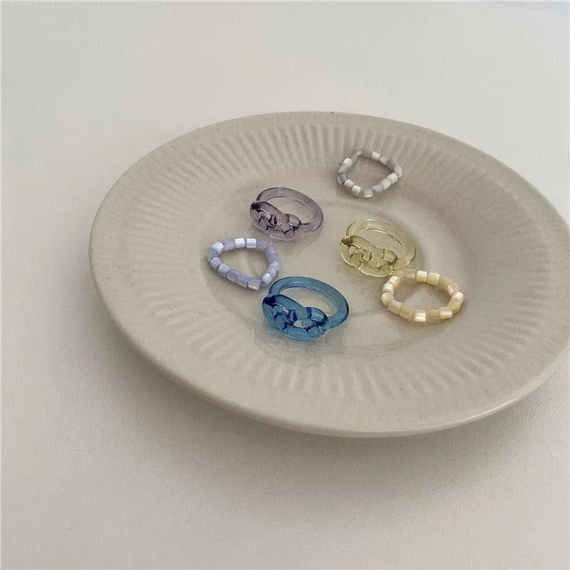 [Clearance] Hard Candy Ring Set (3 Colors)