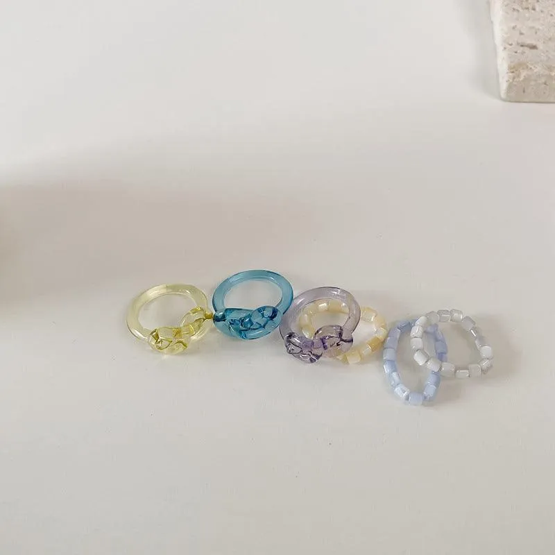 [Clearance] Hard Candy Ring Set (3 Colors)
