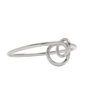 Coil Link Bangle in Rhodium