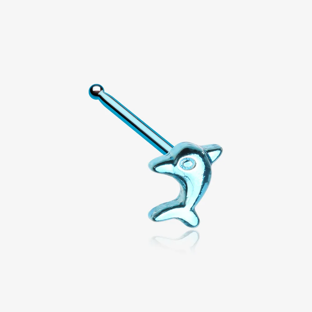 Colorline Adorable Baby Dolphin Nose Stud Ring