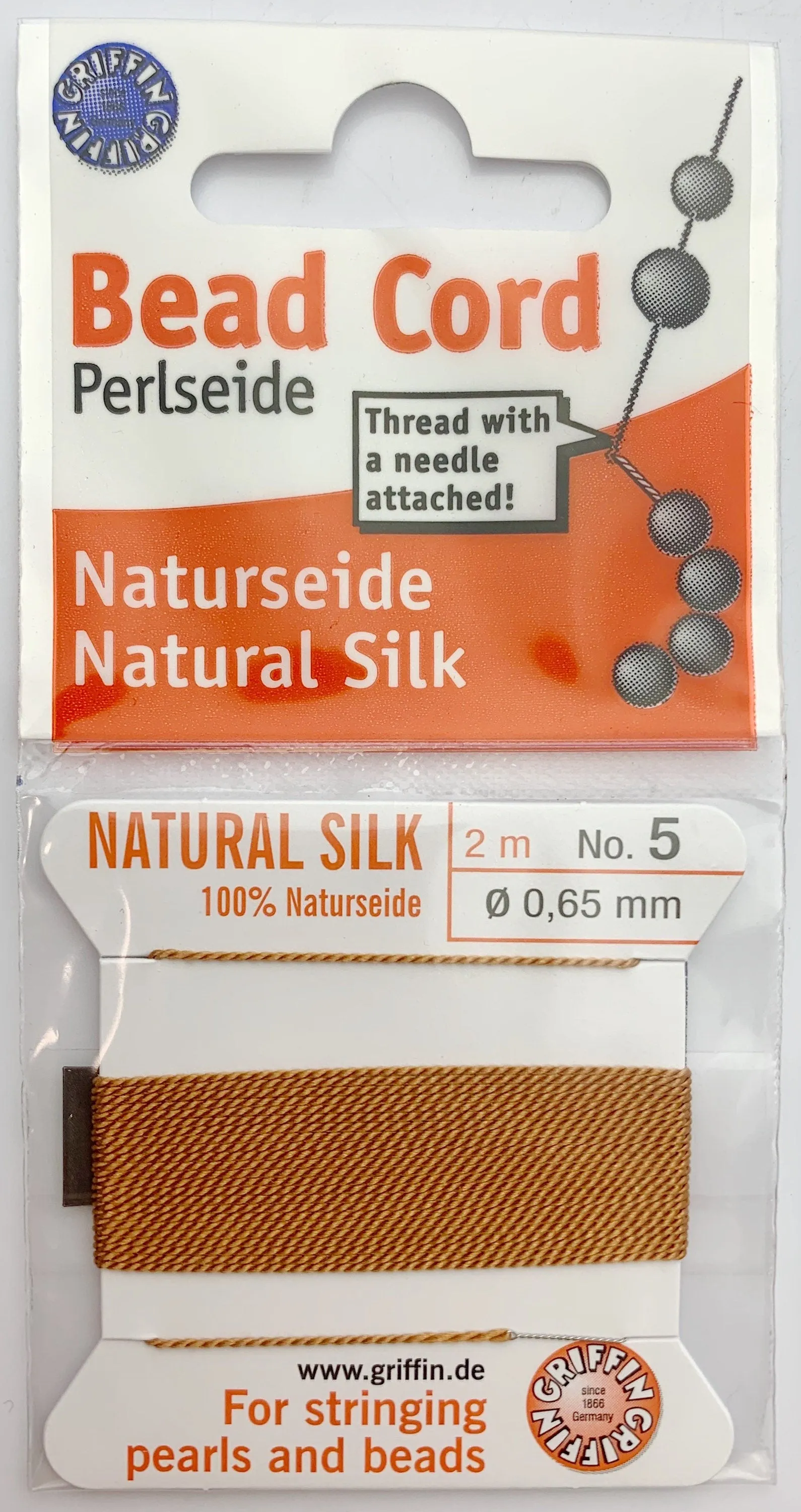 Cornelian Bead Cord - Perlseide
