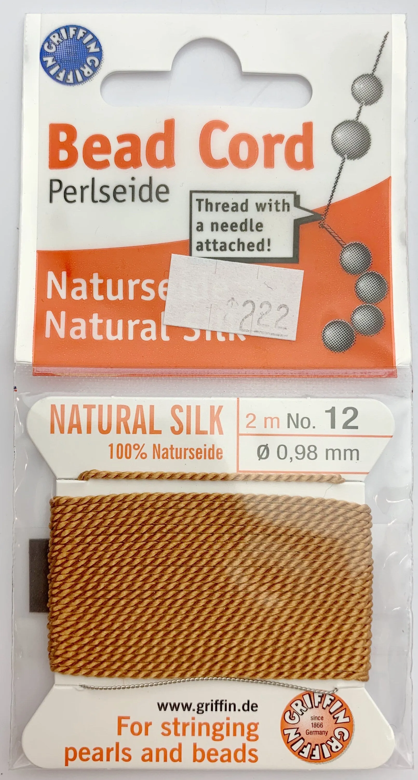 Cornelian Bead Cord - Perlseide