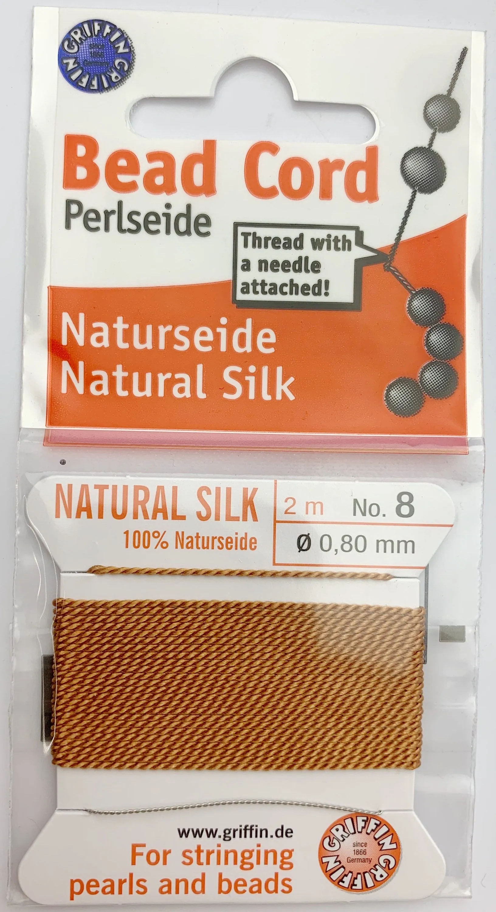 Cornelian Bead Cord - Perlseide