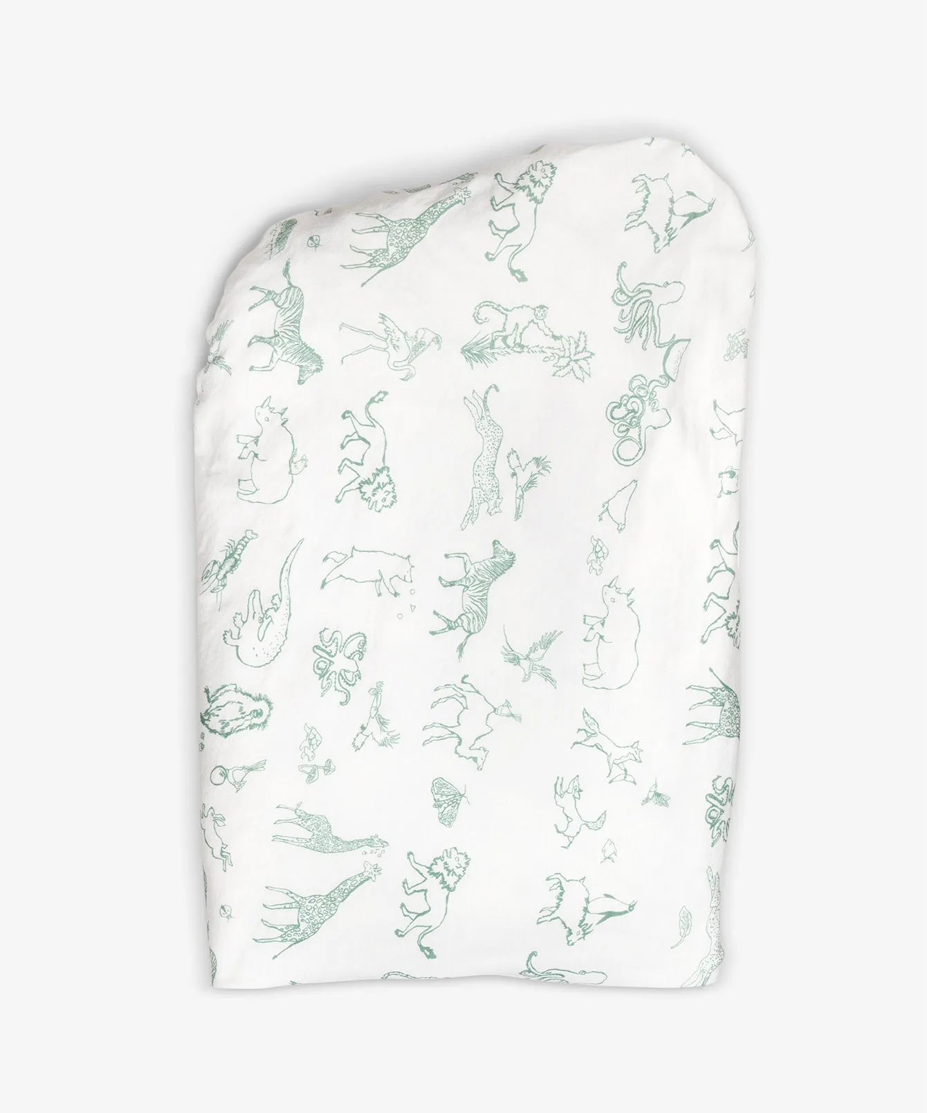 Crib Sheet, Seafoam Animal Parade