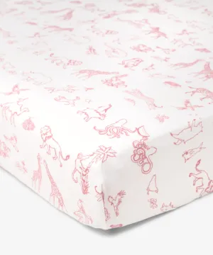 Crib Sheet, Tulip Animal Parade