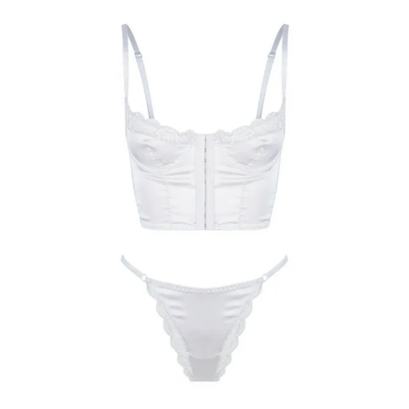 Cropped Corset Top and Panty Set