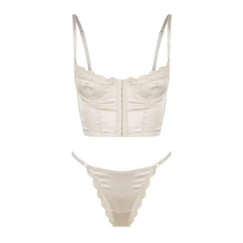 Cropped Corset Top and Panty Set