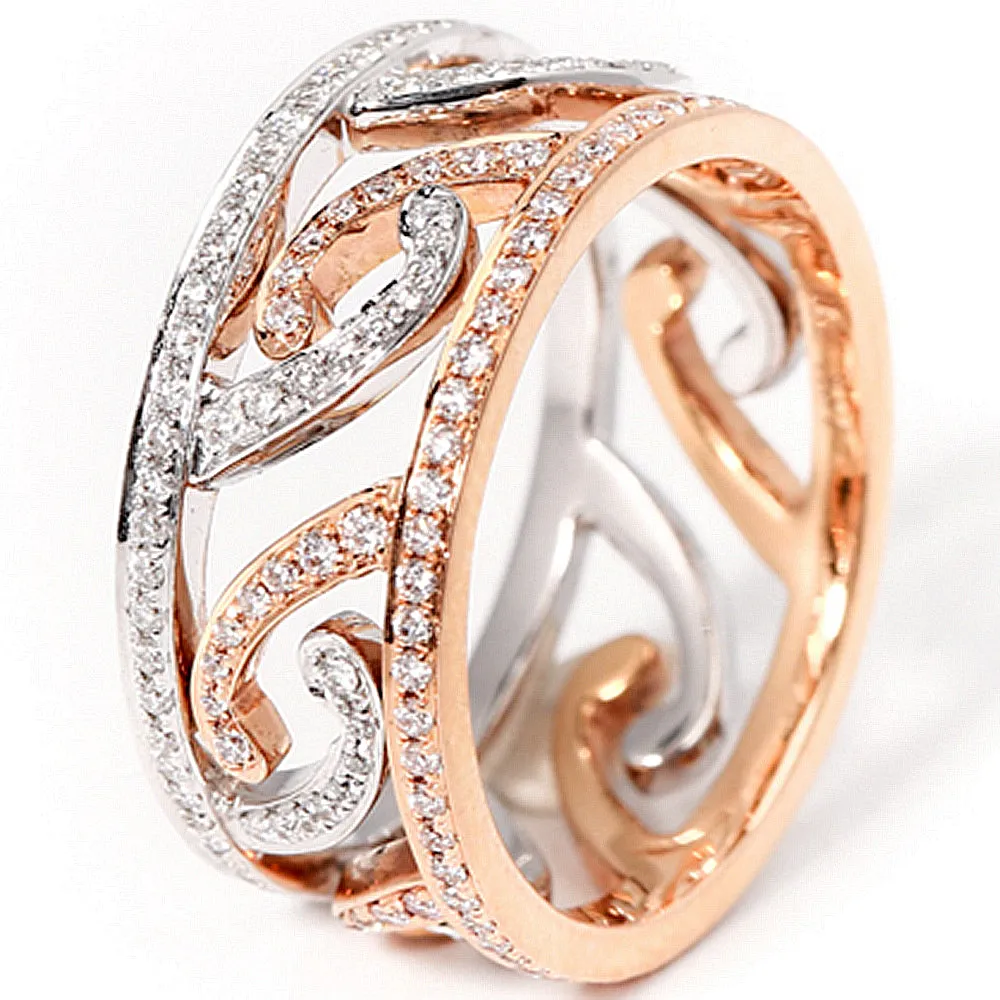 Curved Hollow Diamond Eternity Band
