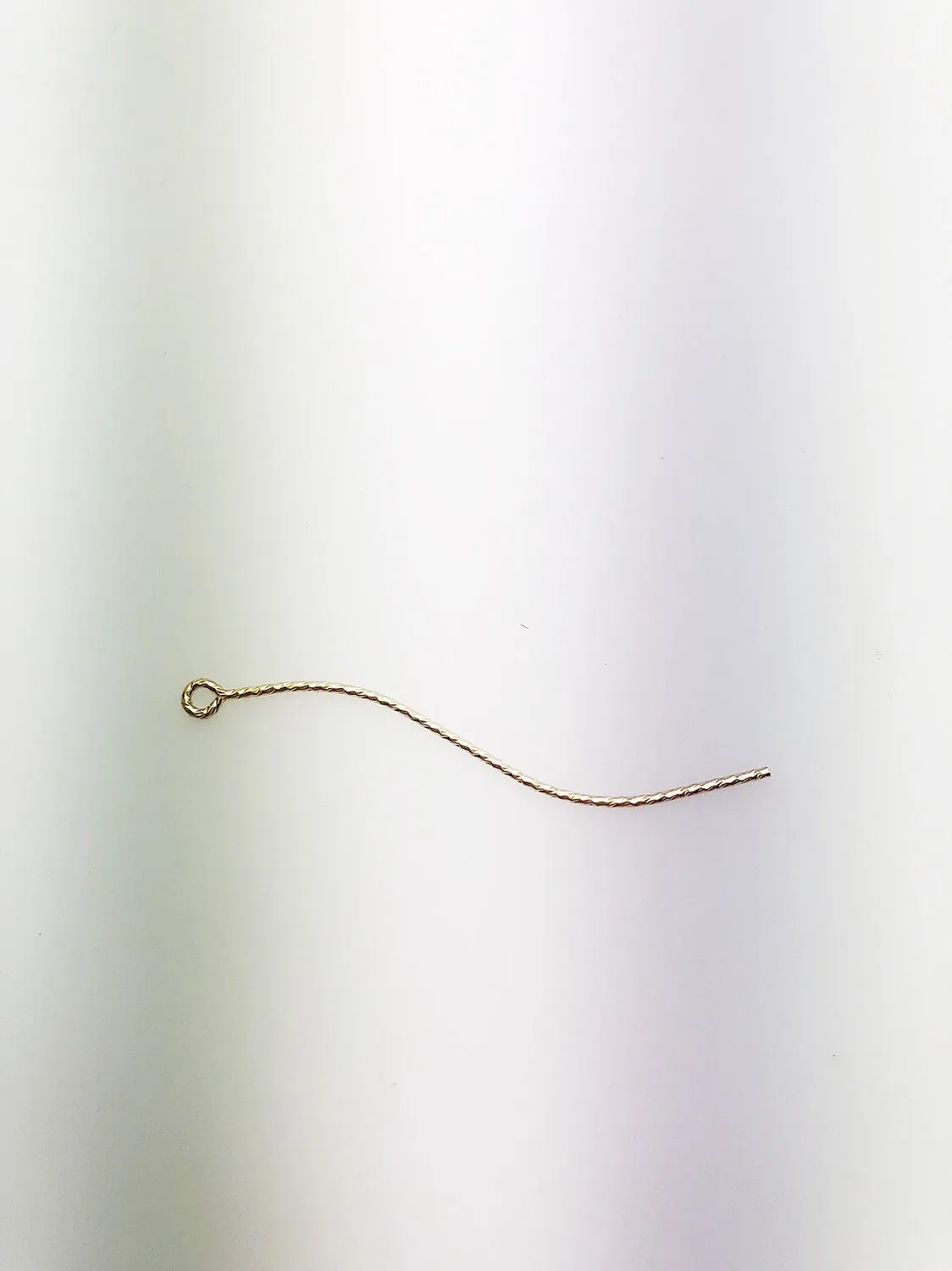 Curved Sparkle Eyepin 14K Gold Fill  0.76x42.5mm, Made in USA - 4005492P1C