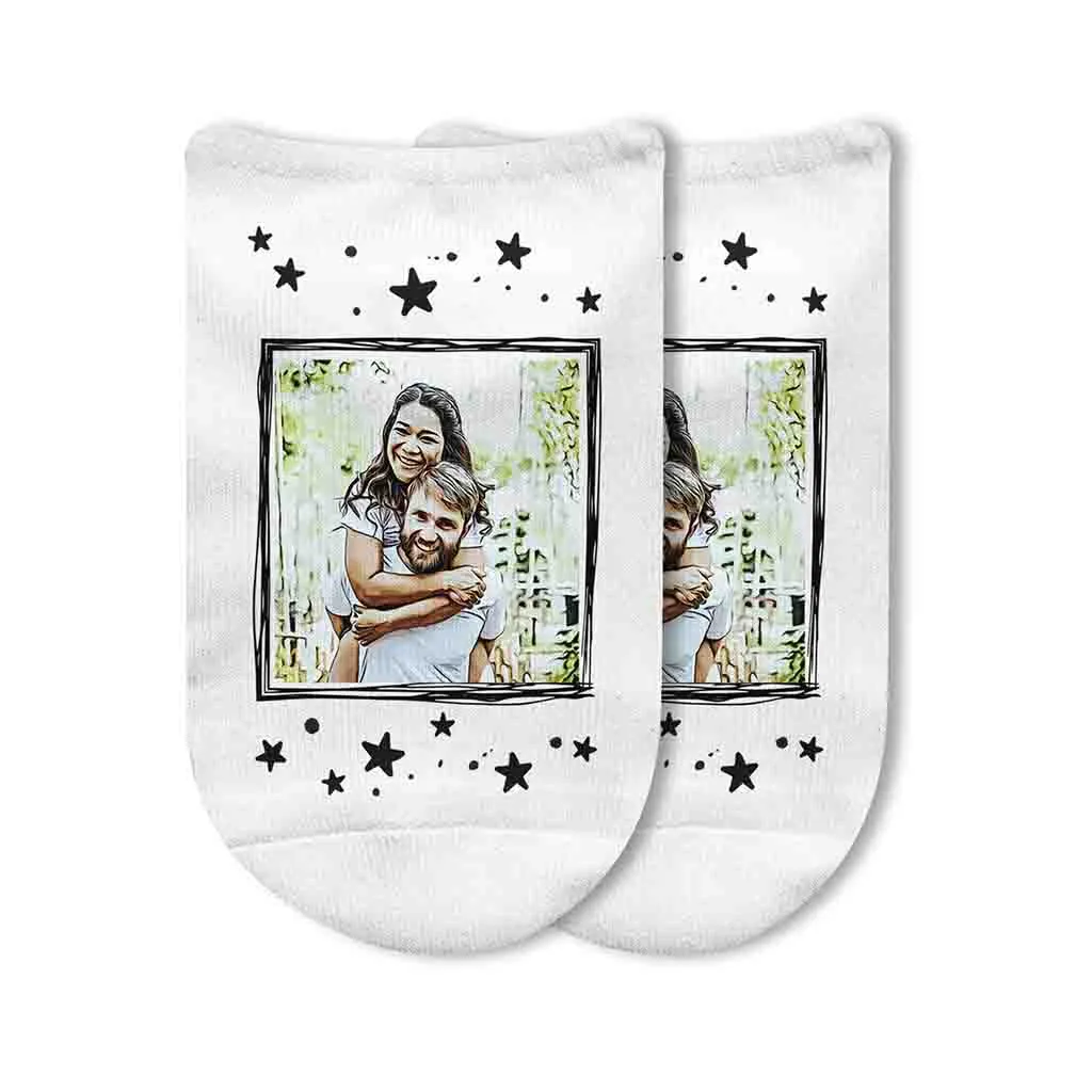 Custom Face Photo Socks with Cartoon Effect