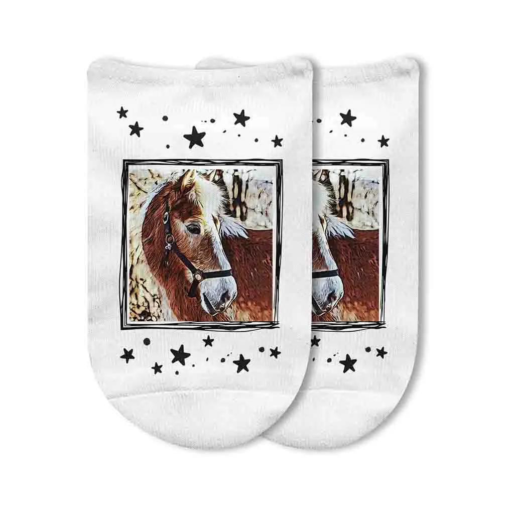 Custom Face Photo Socks with Cartoon Effect