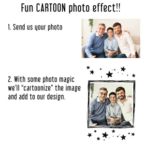 Custom Face Photo Socks with Cartoon Effect