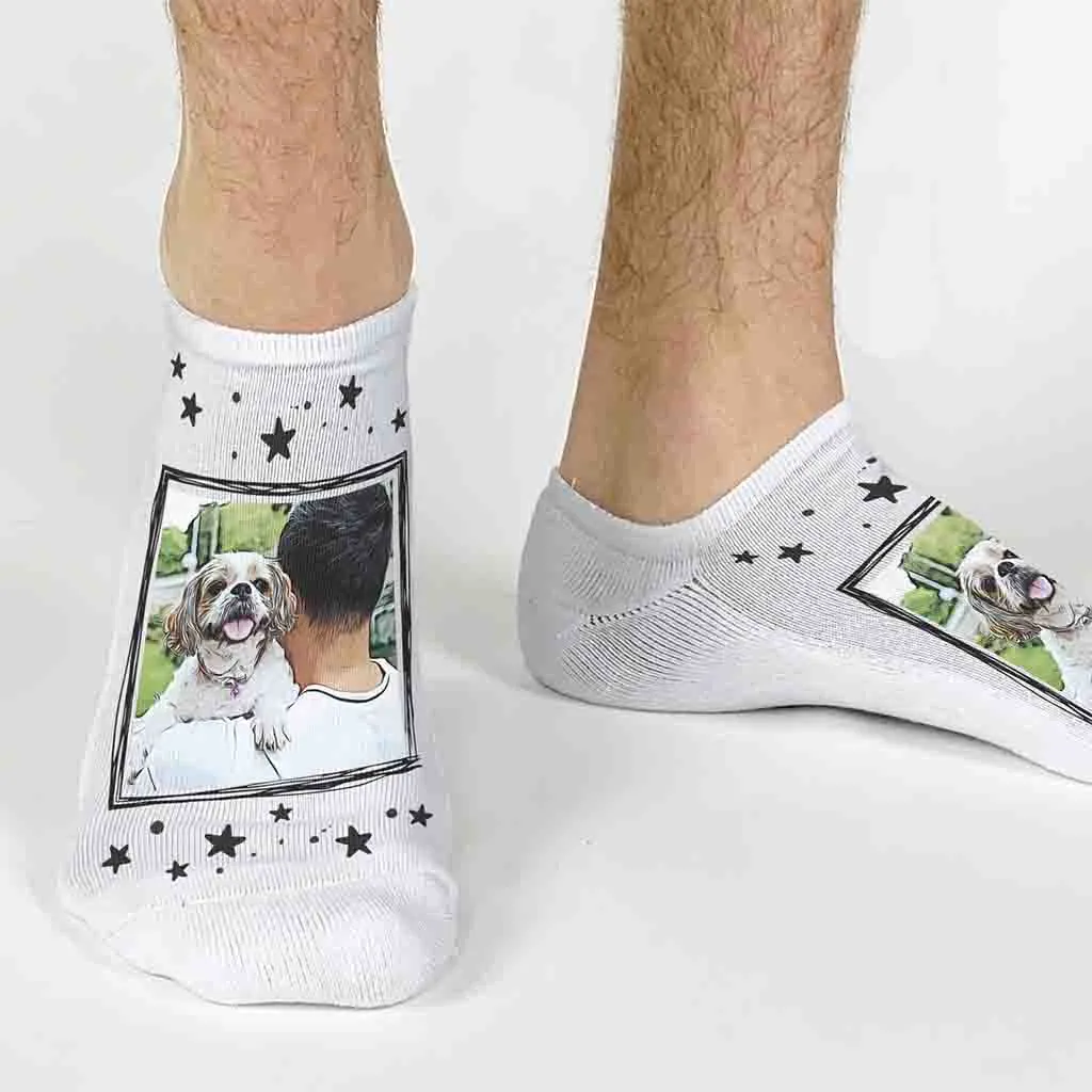 Custom Face Photo Socks with Cartoon Effect